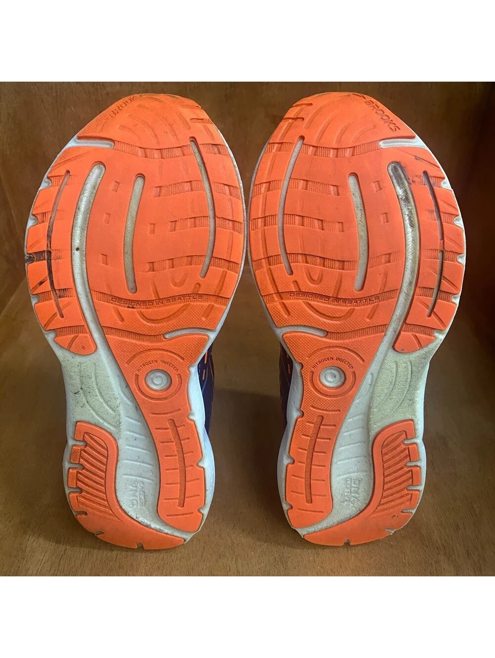 Brooks Glycerin 20 Running Shoes Mens Sz 10.5 D Blue Orange Sneakers 1103821D444